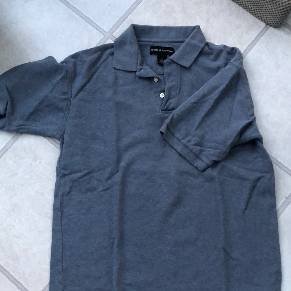 croft & barrow short sleeve “Heather” blue polo.